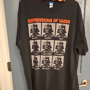 Star Wars Darth Vader Graphic Tee in Black Red Vintage Men Xl